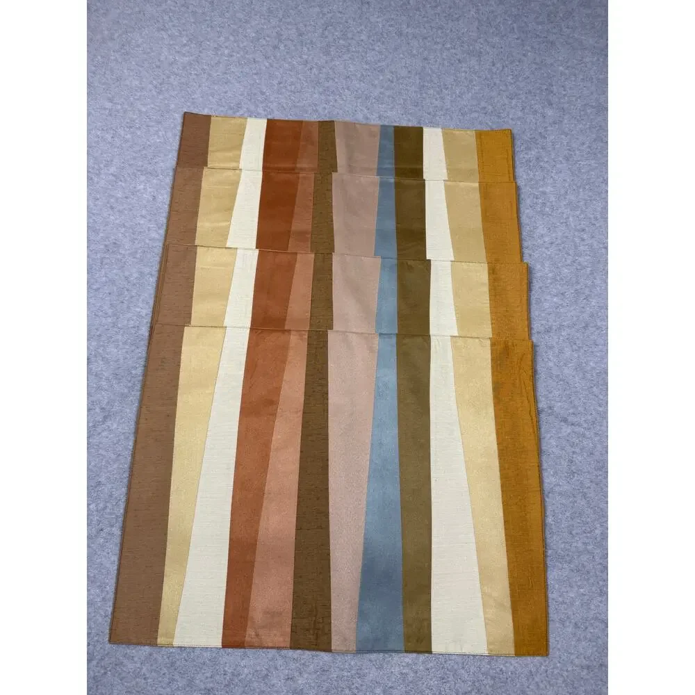 Set Of 4 Crate & Barrel Angle Placemat Apricot